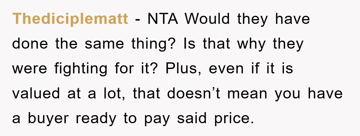 Thediciplematt - NTA Would they have done the same thing? Is that why they were fighting for it? Plus, even if it is valued at a lot, that doesn’t mean...
