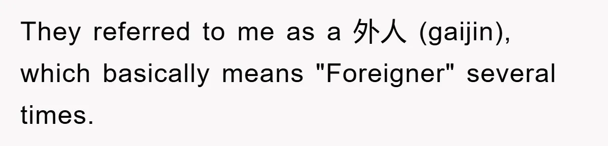 They referred to me as a 外人 (gaijin), which basically means "Foreigner" several times.