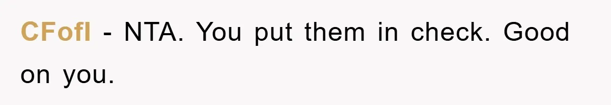 CFofI − NTA. You put them in check. Good on you.
