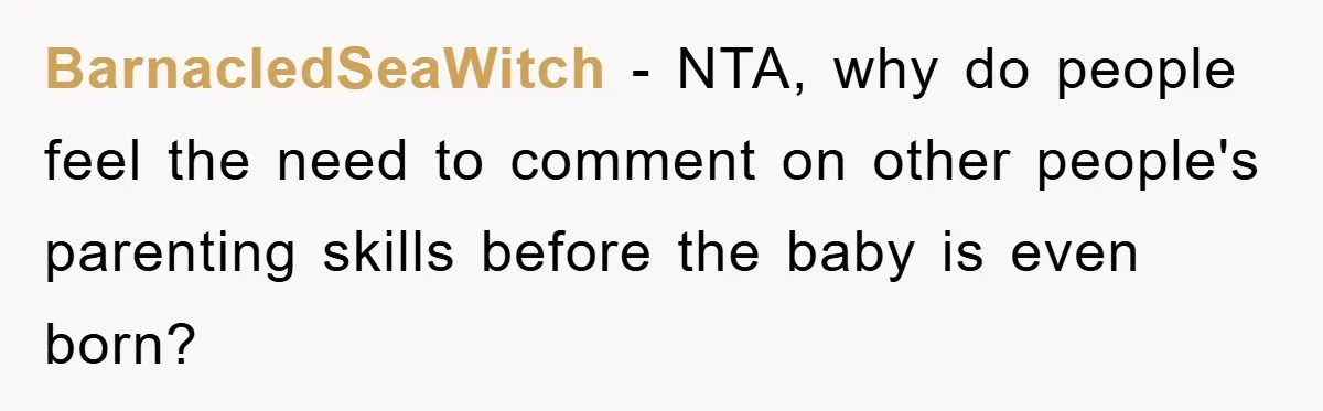 Her Friend Mocked Her Pregnancy, So She Delivered a Comeback Nobody Expected BarnacledSeaWitch − NTA, why do people feel the need to comment on other people's parenting skills before the baby is even born?