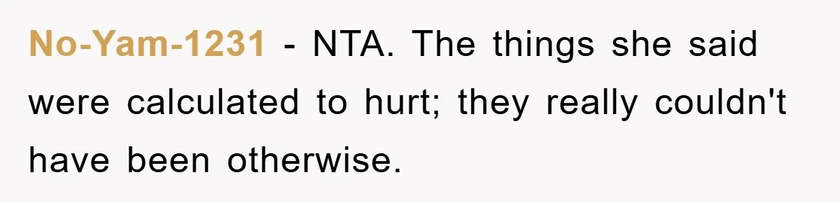 Her Friend Mocked Her Pregnancy, So She Delivered a Comeback Nobody Expected No-Yam-1231 − NTA. The things she said were calculated to hurt; they really couldn't have been otherwise.