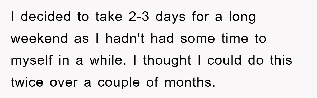 I decided to take 2-3 days for a long weekend as I hadn't had some time to myself in a while. I thought I could do this twice over a...