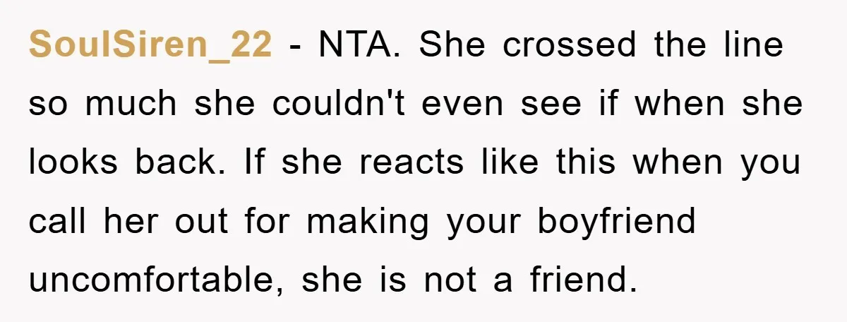 SoulSiren_22 - NTA. She crossed the line so much she couldn't even see if when she looks back. If she reacts like this when you call her out for making...
