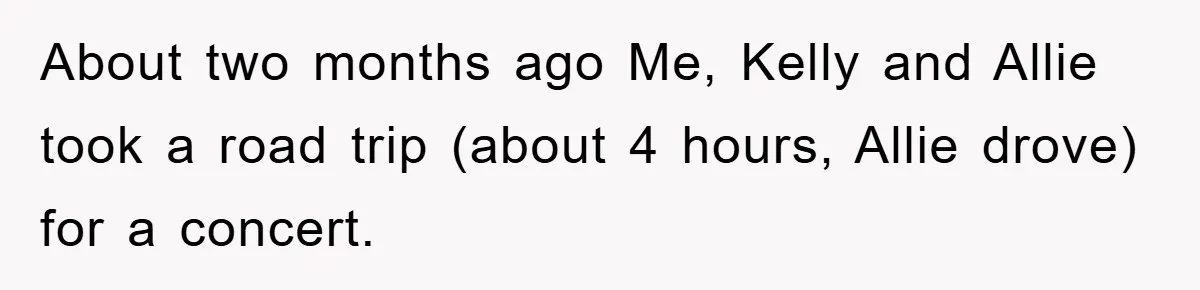 About two months ago Me, Kelly and Allie took a road trip (about 4 hours, Allie drove) for a concert.