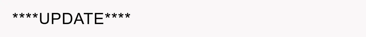 ****UPDATE****