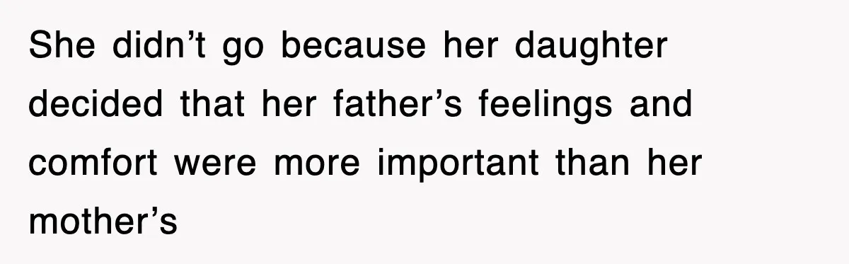 Mother Declines To Go To Daughter’s Graduation After She Chose Her Absent Father Over Her She didn’t go because her daughter decided that her father’s feelings and comfort were more important than her mother’s