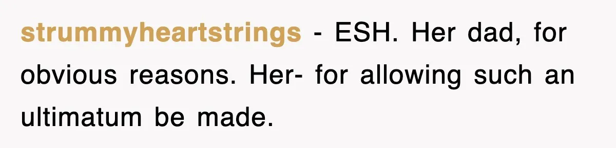Mother Declines To Go To Daughter’s Graduation After She Chose Her Absent Father Over Her strummyheartstrings − ESH. Her dad, for obvious reasons. Her- for allowing such an ultimatum be made.