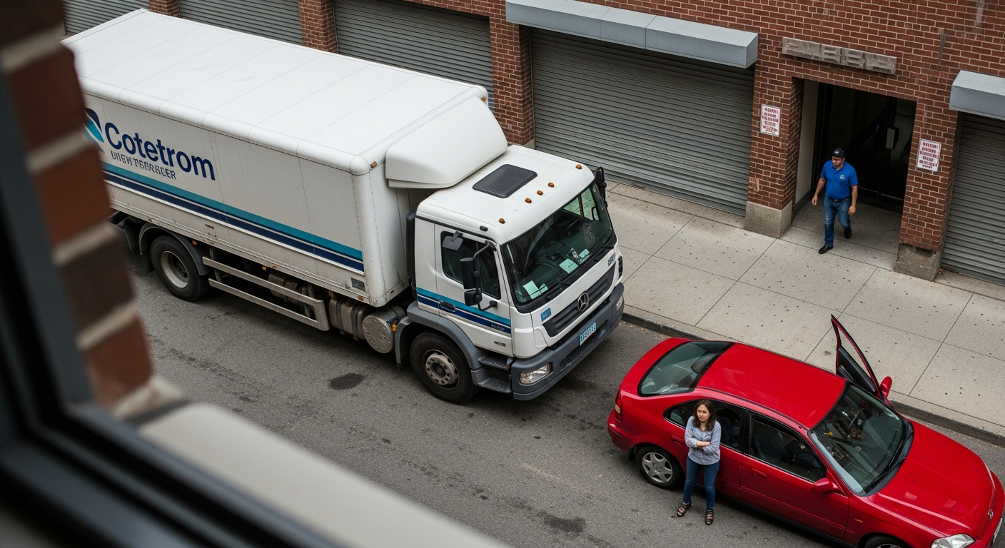 Delivery Driver Blocks Entitled Car After She Refuses to Move for 15 Seconds Delivery Driver Blocks Entitled Car After She Refuses to Move for 15 Seconds