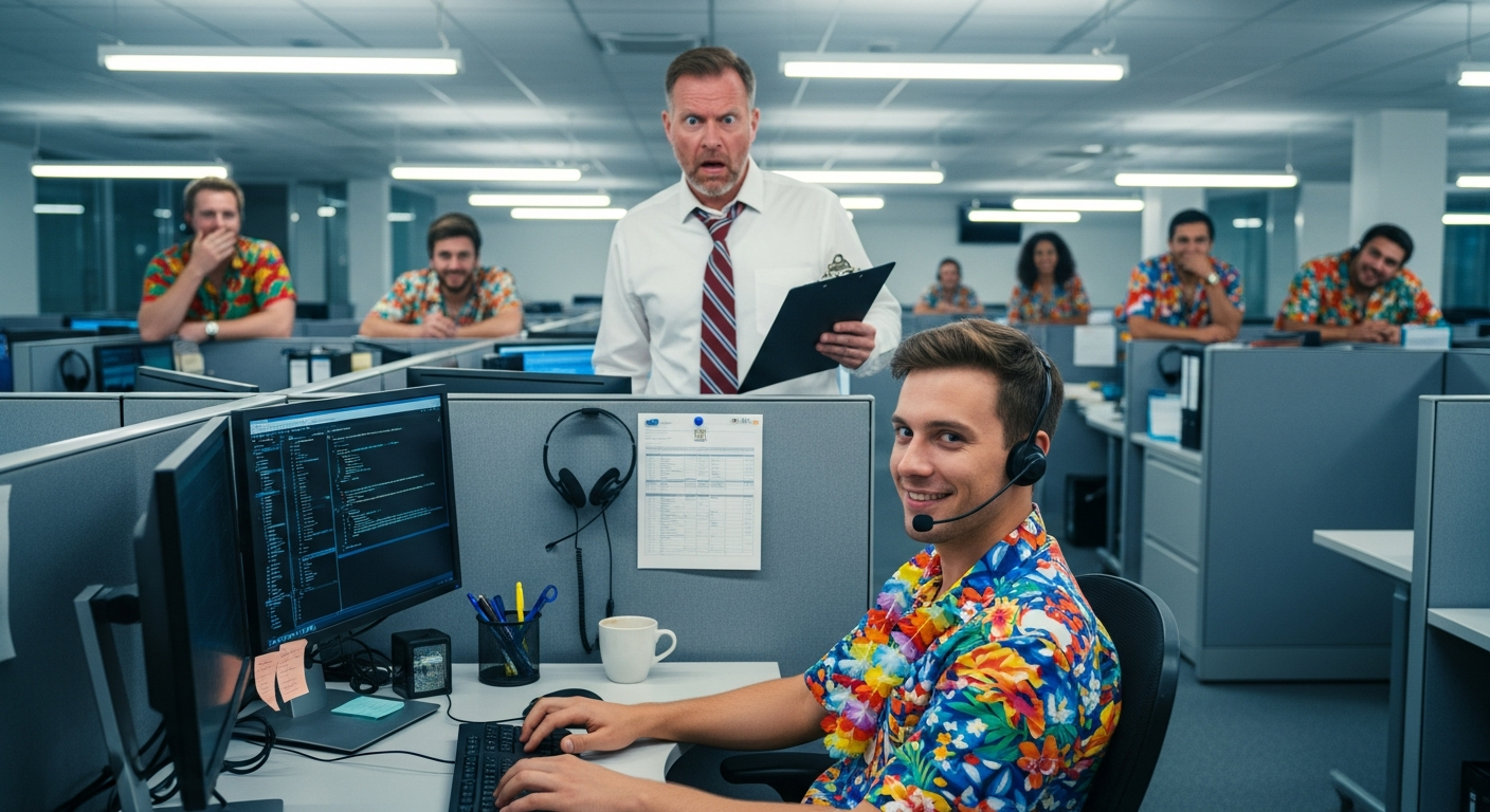 When Your Boss Obsessively Tucks Shirts, One Employee Turns It Into a Royal Loophole