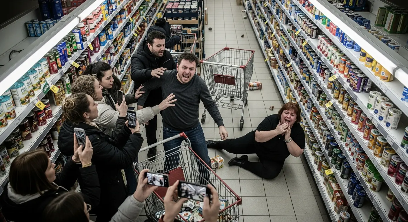 "You Promised Me!" Woman Has Meltdown After Man Buys Meat Products