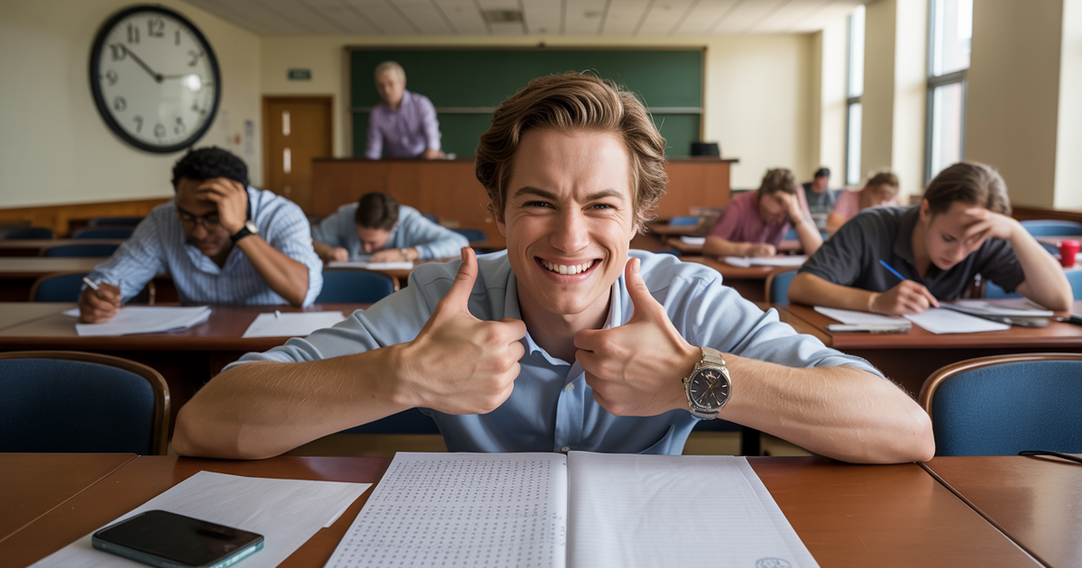 Teacher Blames Rushed Midterm On Students, Student "Improves" With Wristwatch Revenge