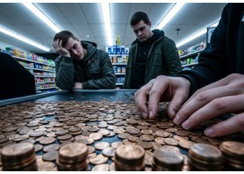 Two Pranksters Slammed Down Pennies, But the Cashier Was Ready Two Pranksters Slammed Down Pennies, But the Cashier Was Ready