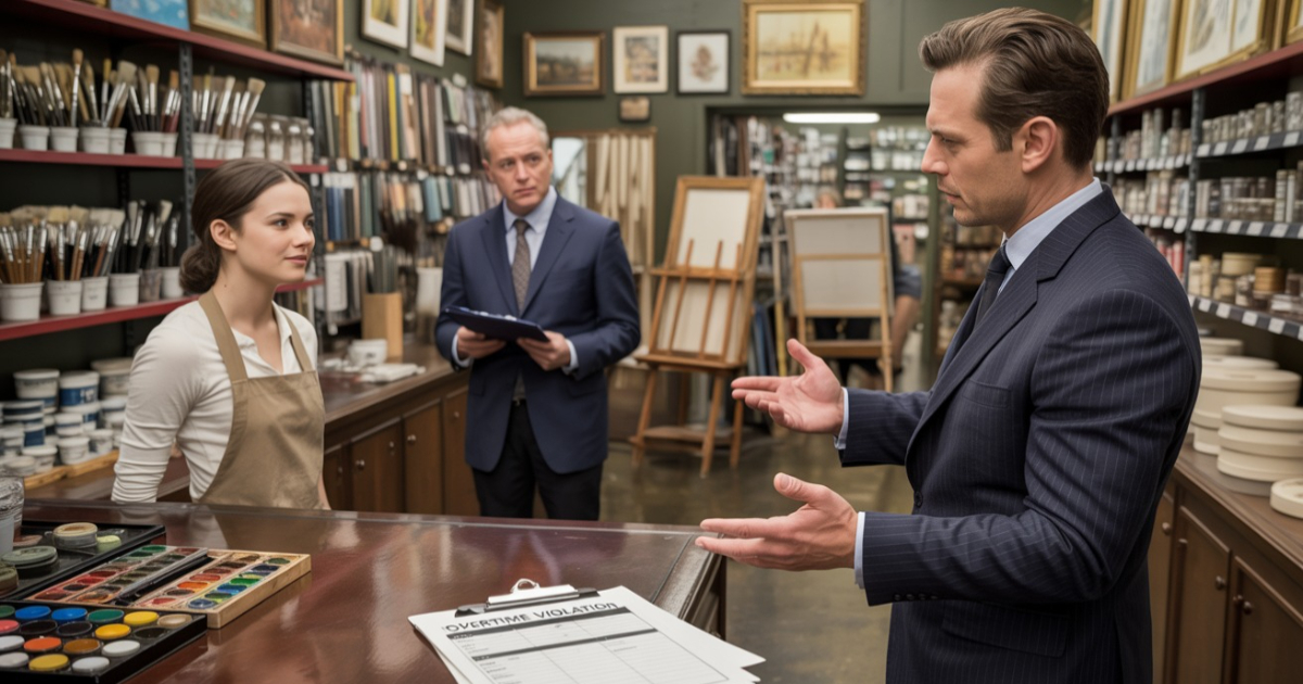 Art Store Cheats Workers Out Of Overtime, One Call Turns It Into A $50K Lesson