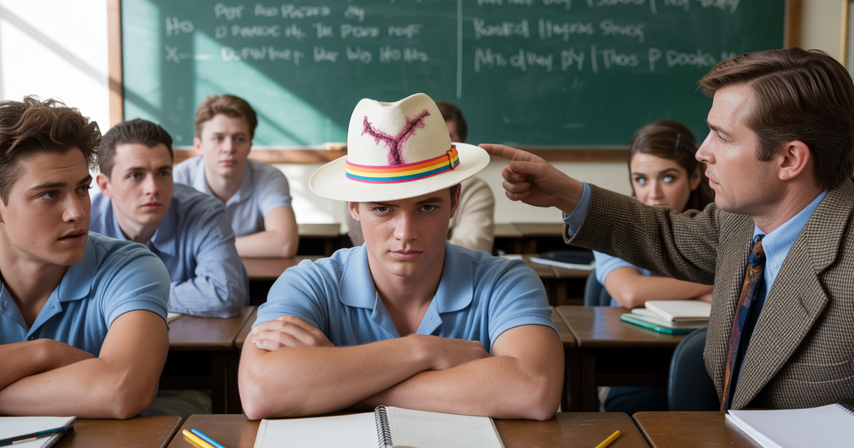 Teen Shows Up To Class With Fresh Stitches From A Brutal Car Accident, Teacher Insists No Hats, Chaos Ensues Teen Shows Up To Class With Fresh Stitches From A Brutal Car Accident, Teacher Insists No Hats, Chaos Ensues