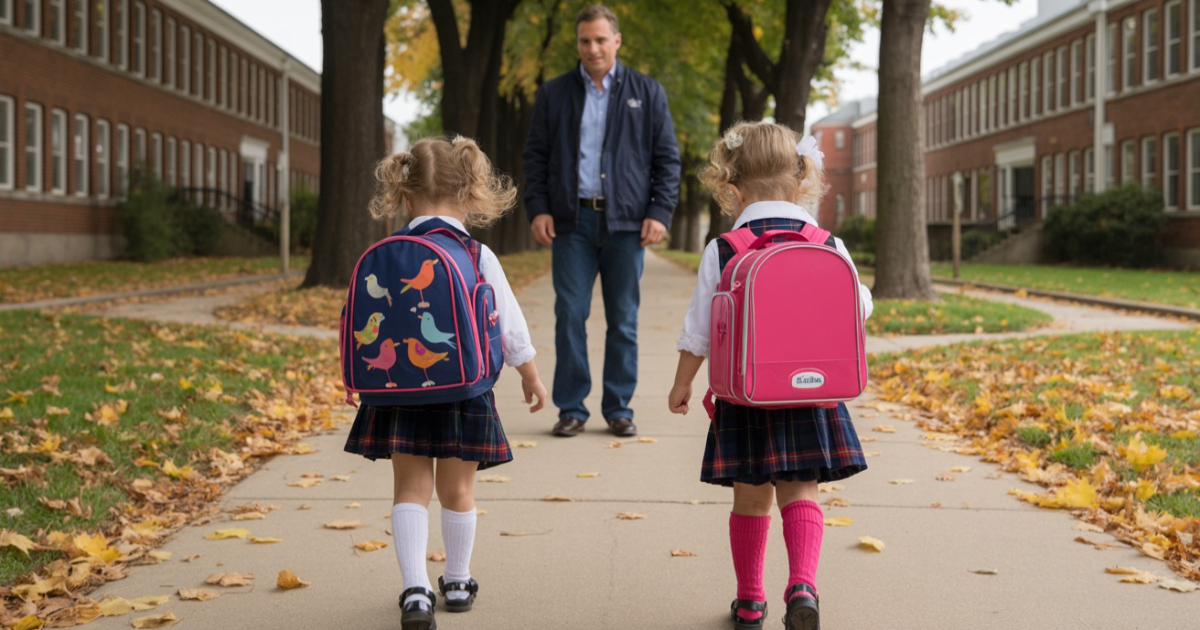 Parents Clash After Dad Enrolls Twin Daughters In Different Schools To Stop People Mixing Them Up