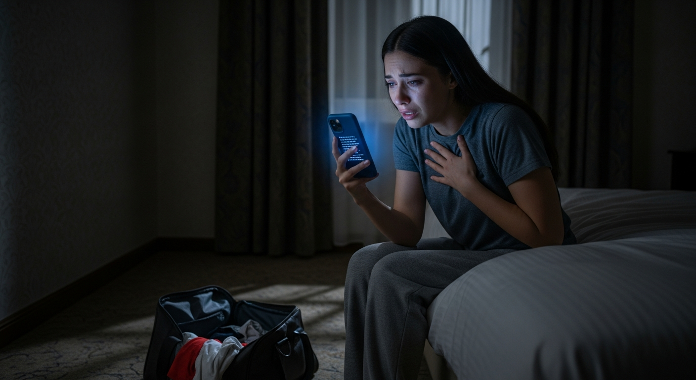 Woman Sneaks Out in Tears After Best Friend's Cruel Text Message