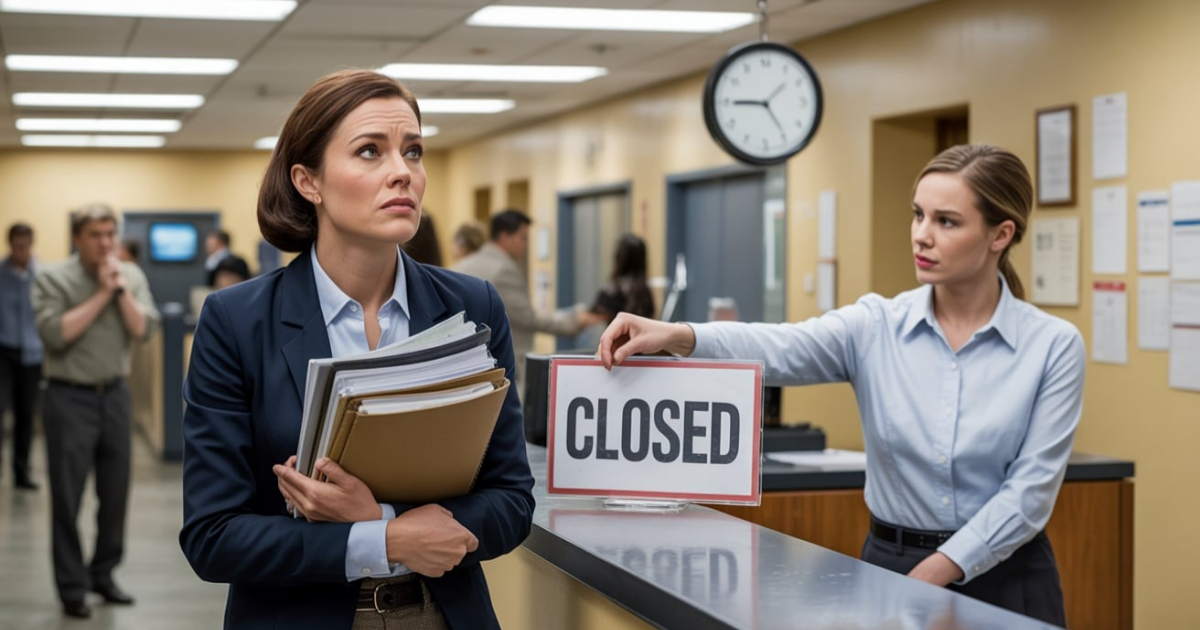 Woman Races Against Time To Submit Paperwork, But A Racist Comment Leads To Her Being Shut Out