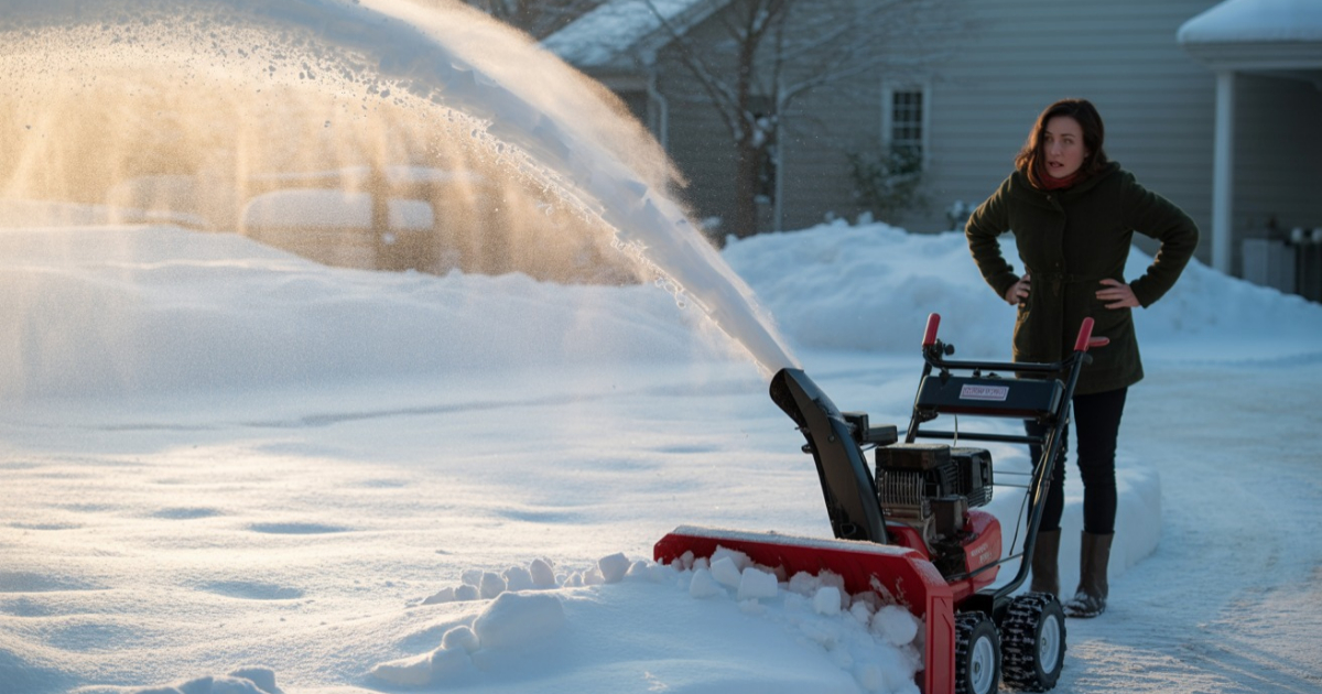 Woman Refuses To Pay For Shoveling, So He Uses A Snowblower To Teach Her A Lesson