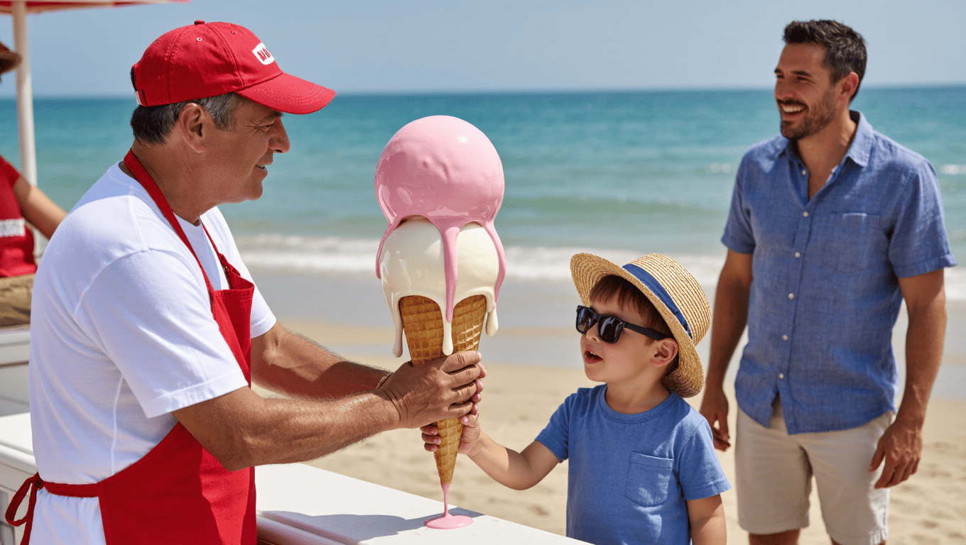 Dad Warns His Kid About Too Much Ice Cream, Vendor Makes Sure He Learns