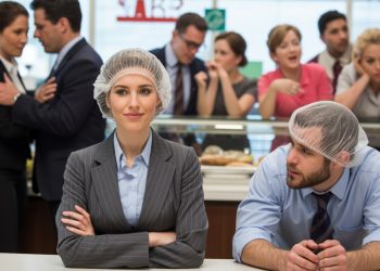 Managers Tell Her Coworker To Wear A Beard Net, So She Puts One On Too And They Regret It