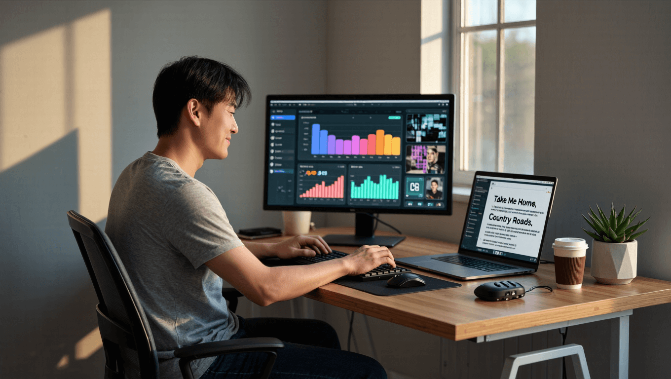 Employee Hits 9% Above Average By Typing Country Roads While Tracked