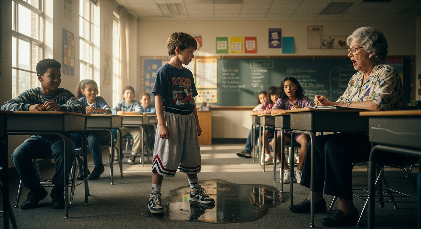 Kid Pees on Floor to Protest Mean Teacher, Becomes a School Legend
