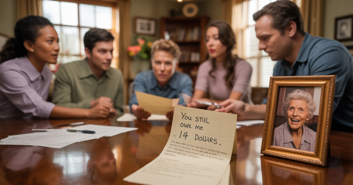 Family Reads Grandma’s Will, Estranged Aunt Gets Nothing… Except A $14 Debt