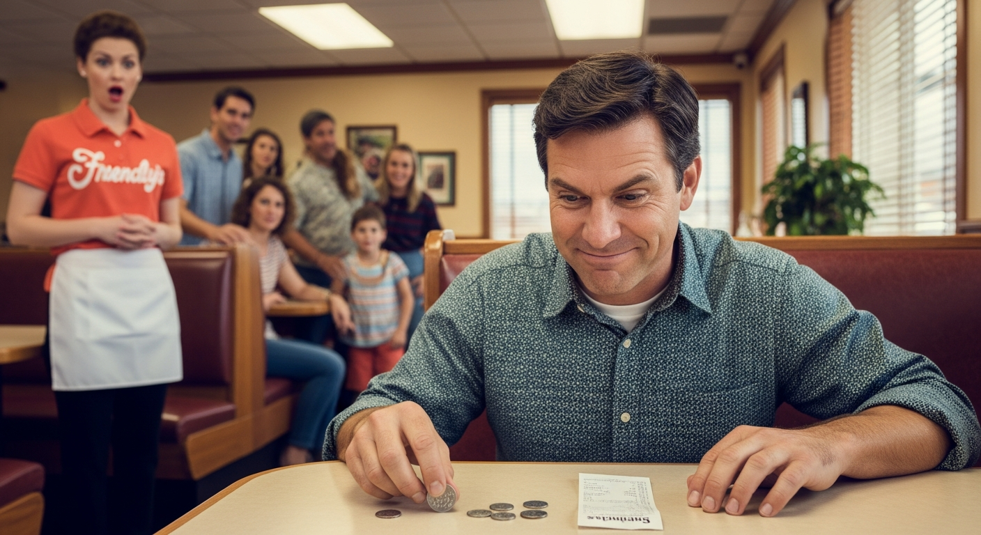 Dad Leaves a Legendary Tip After Waitress Scams His Family Out of a Deal