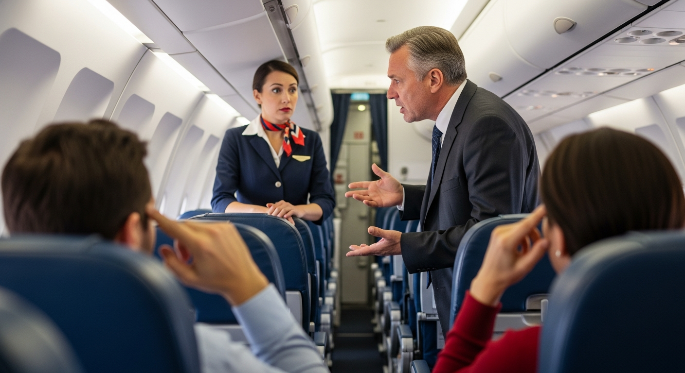 Airplane Know-It-All Tries to Tattle, Gets Beautifully Played by Passenger Airplane Know-It-All Tries to Tattle, Gets Beautifully Played by Passenger