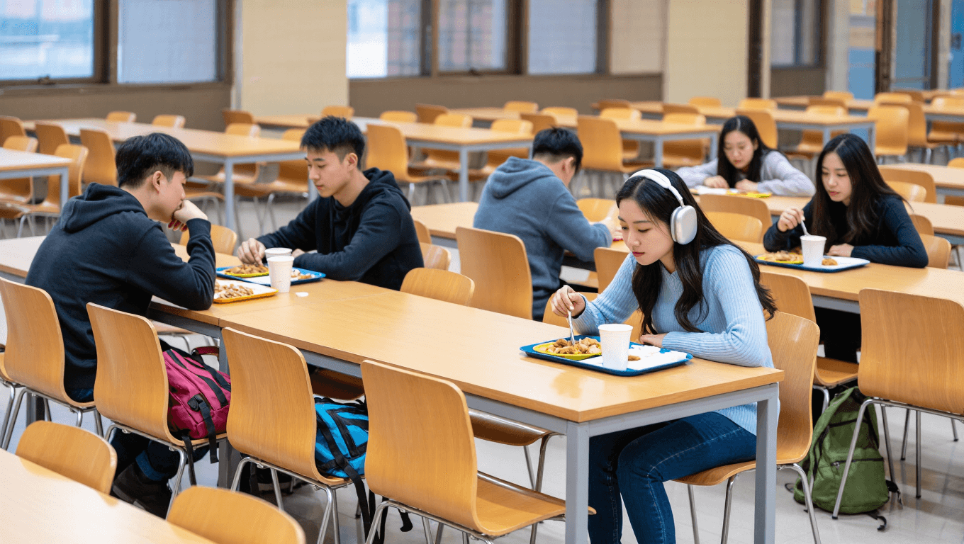 College Freshman Joins a Stranger’s Lunch After They Steal Her Table
