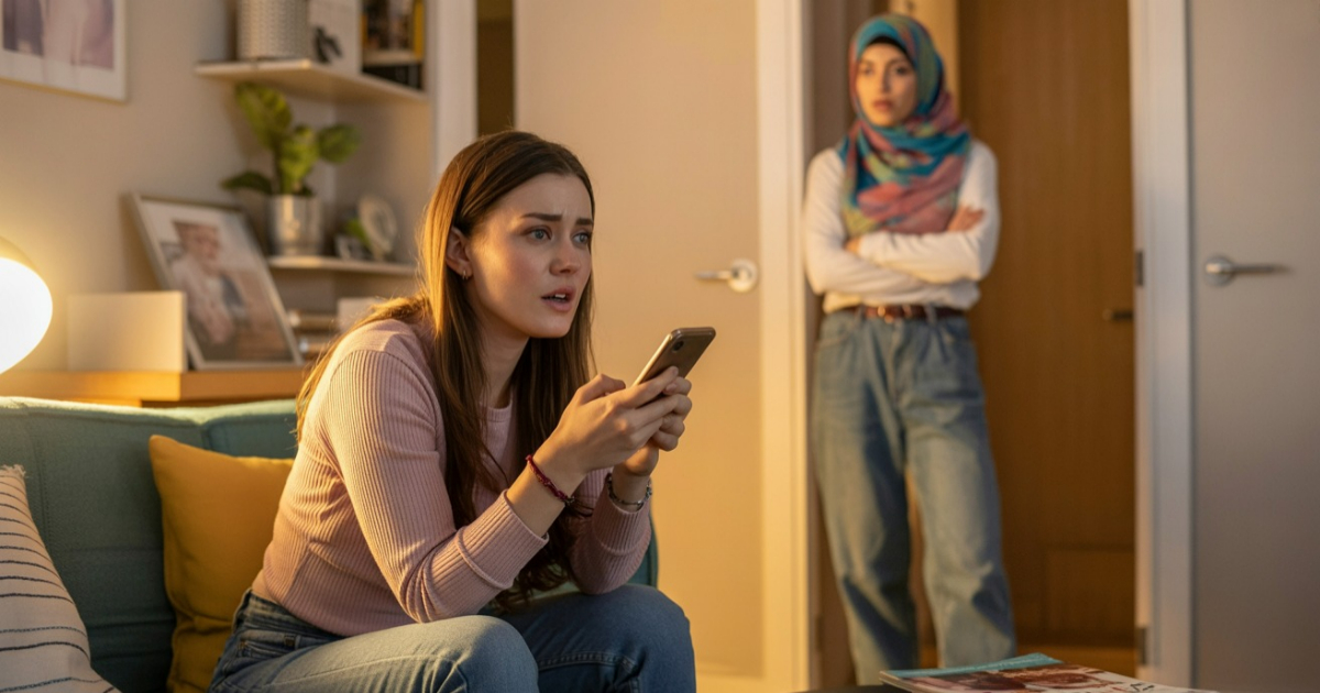 Woman Lets Her Boyfriend Come Over Every Day Even Though Her Roommate Wears A Hijab