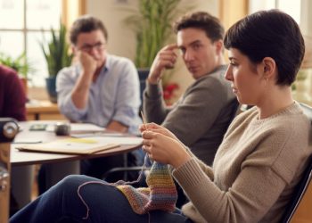 Woman Knits And Crochets During Work Meetings, Is It Disrespectful?