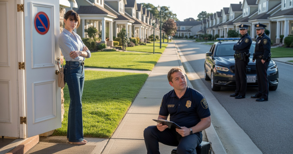 Sales Guy Ignored A No-Soliciting Sign, Got Caught By The Cops, And Had To Sit for Hours
