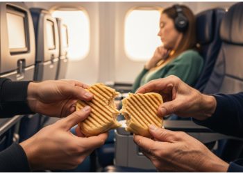 She Hogged Three Seats And Painted Her Nails Mid-Flight, So He Stole Her Lunch