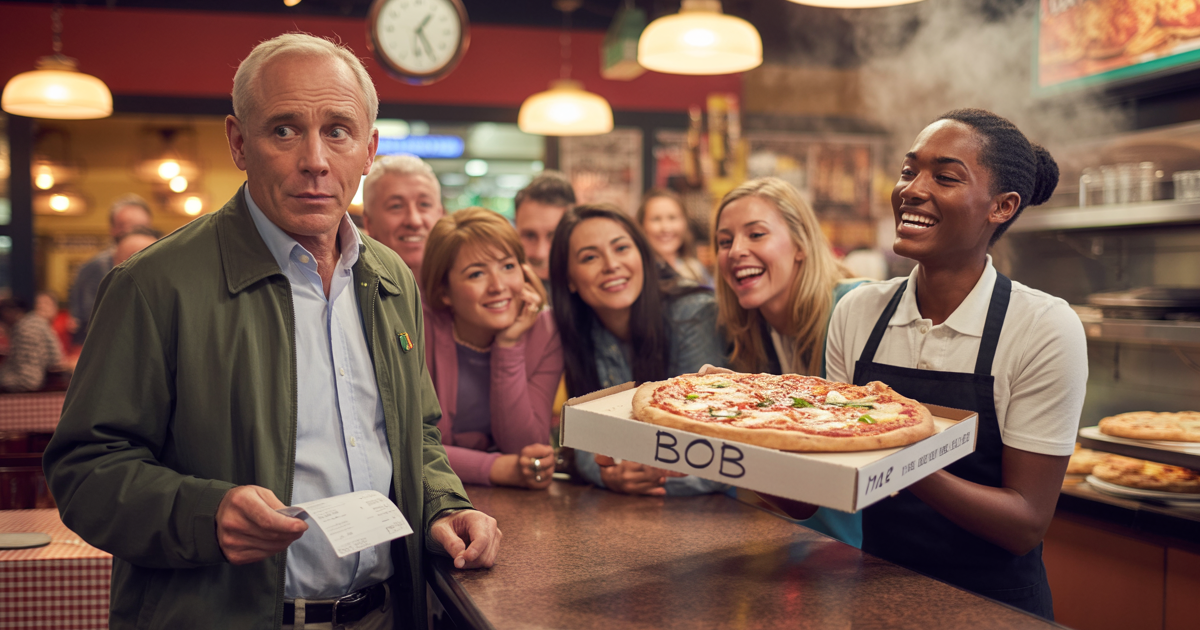 Older Customer Refused To Give His Name For A Pizza Order, So The Worker Used A Fake One And Let Him Miss His Own Food