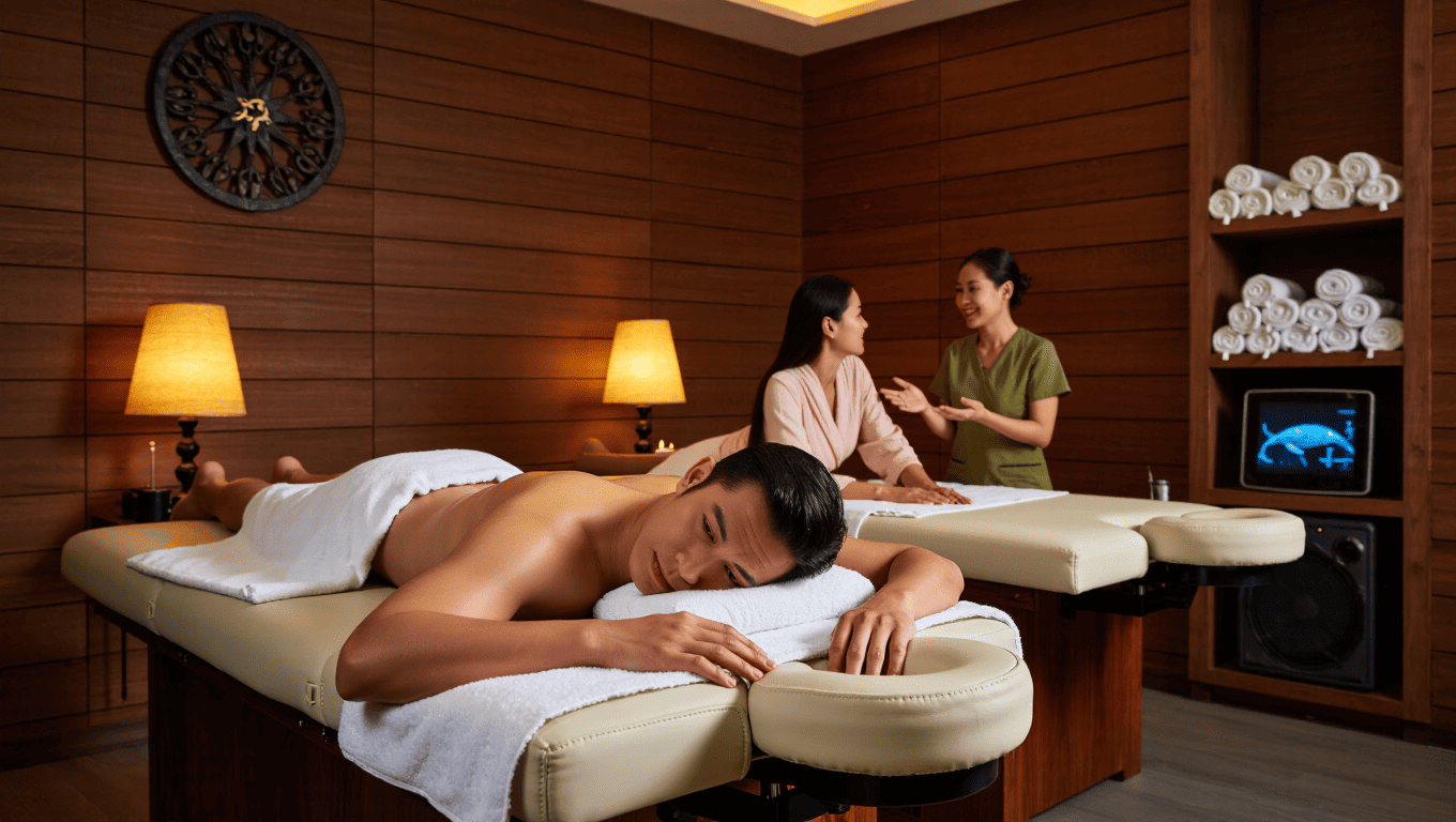 Boyfriend Loses His Cool At Spa When Girlfriend Chats Through His Relaxation