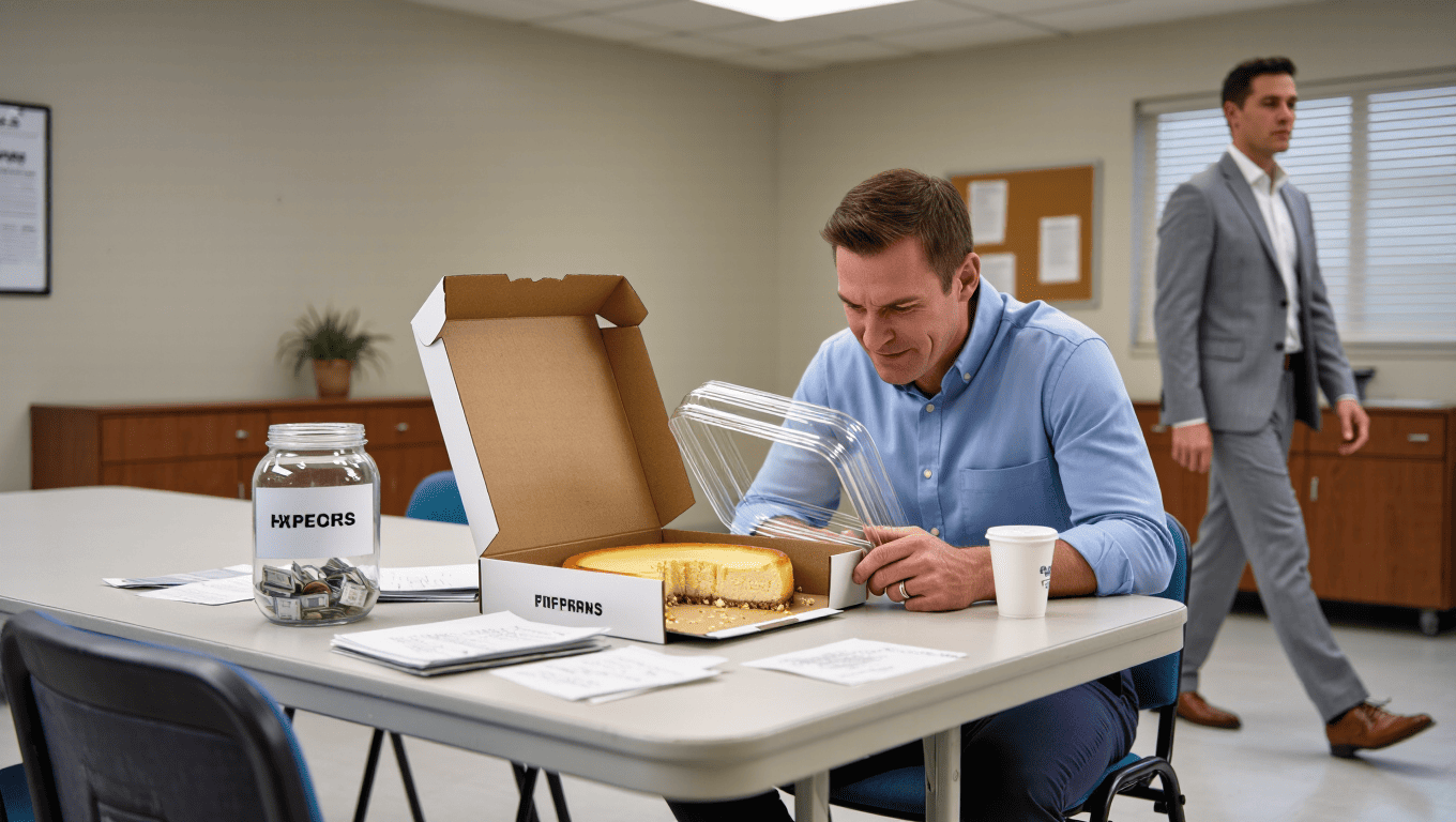 Worker Stops Chronic Potluck Freeloader With One Savage Cheesecake Move