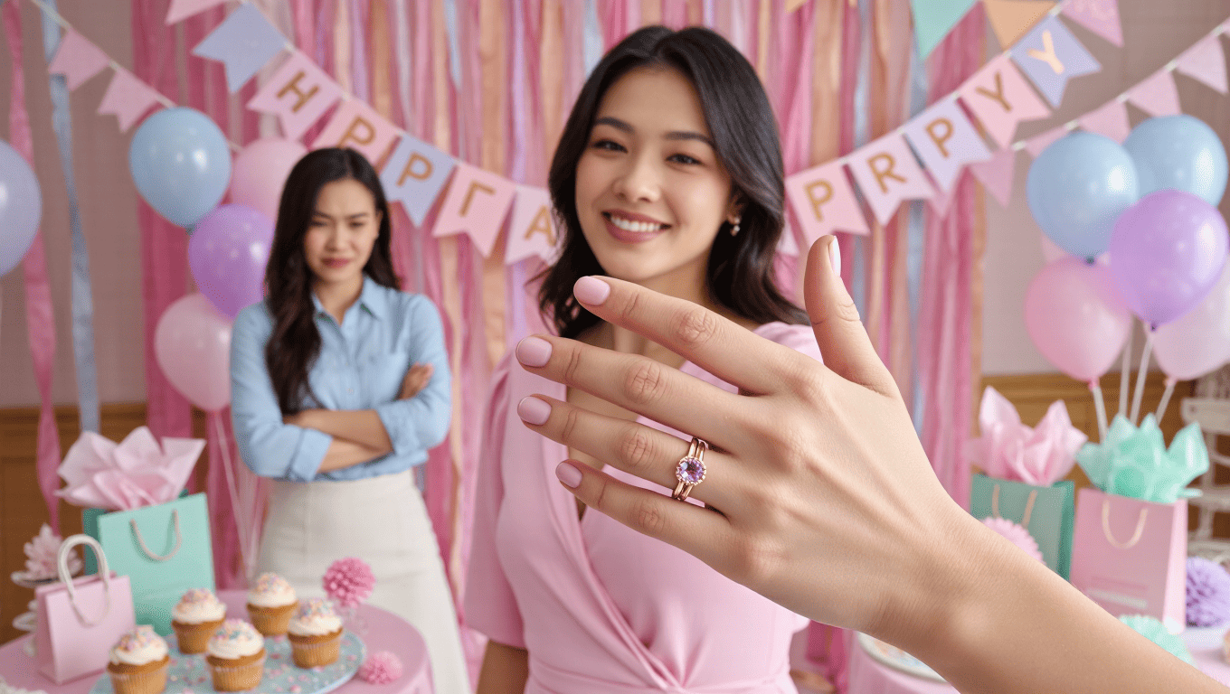 Woman Fires Back After Cousin Mocks Her Engagement Ring at a Baby Shower