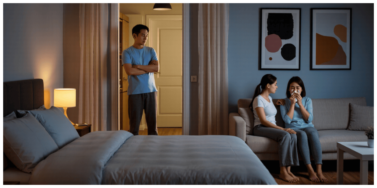 Boyfriend Refuses To Give Up His Bed After Girlfriend Brings Home A ...