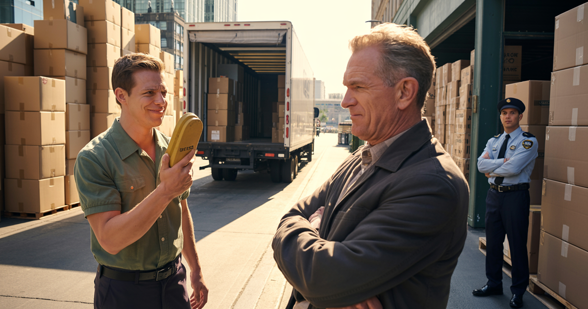 Grumpy Maintenance Manager Forbids Delivery Guy From Propping The Door Open, So He Forces Him To Open It 20+ Times Instead