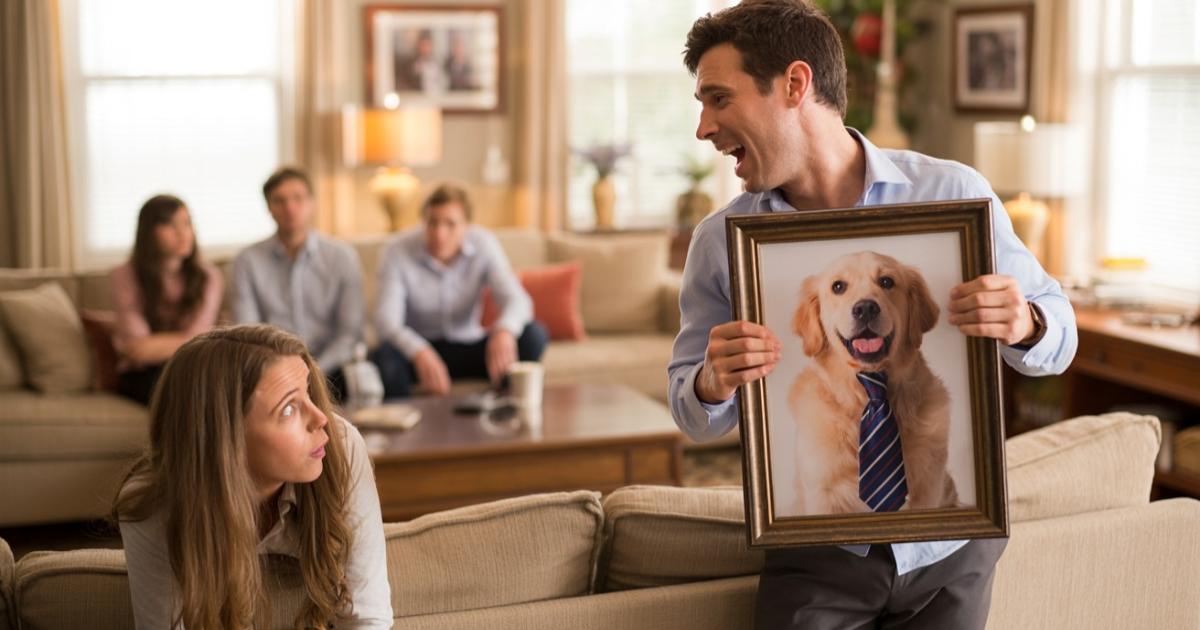 Man Gifts His Sister A Picture Of His Dog After She Gives Him A Tapestry Of Her Kids, Is He In The Wrong?