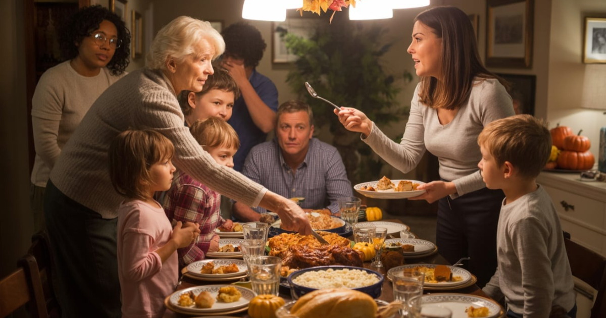 Woman Confronts MIL Who Tries To Cut The Food Line And Steal Leftovers, Thanksgiving Explodes
