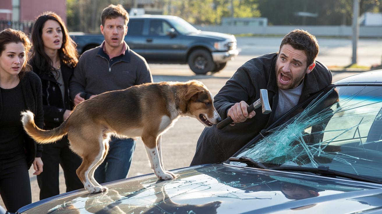 Dog Owner Confronts Stranger Who Smashed Her Car Window While “Saving” A Dog That Wasn’t In Danger