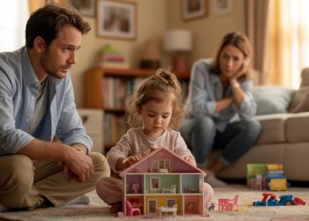 Father Struggles To Convince His Child He Lives At Home, Wife Calls Him Out For Expecting Too Much