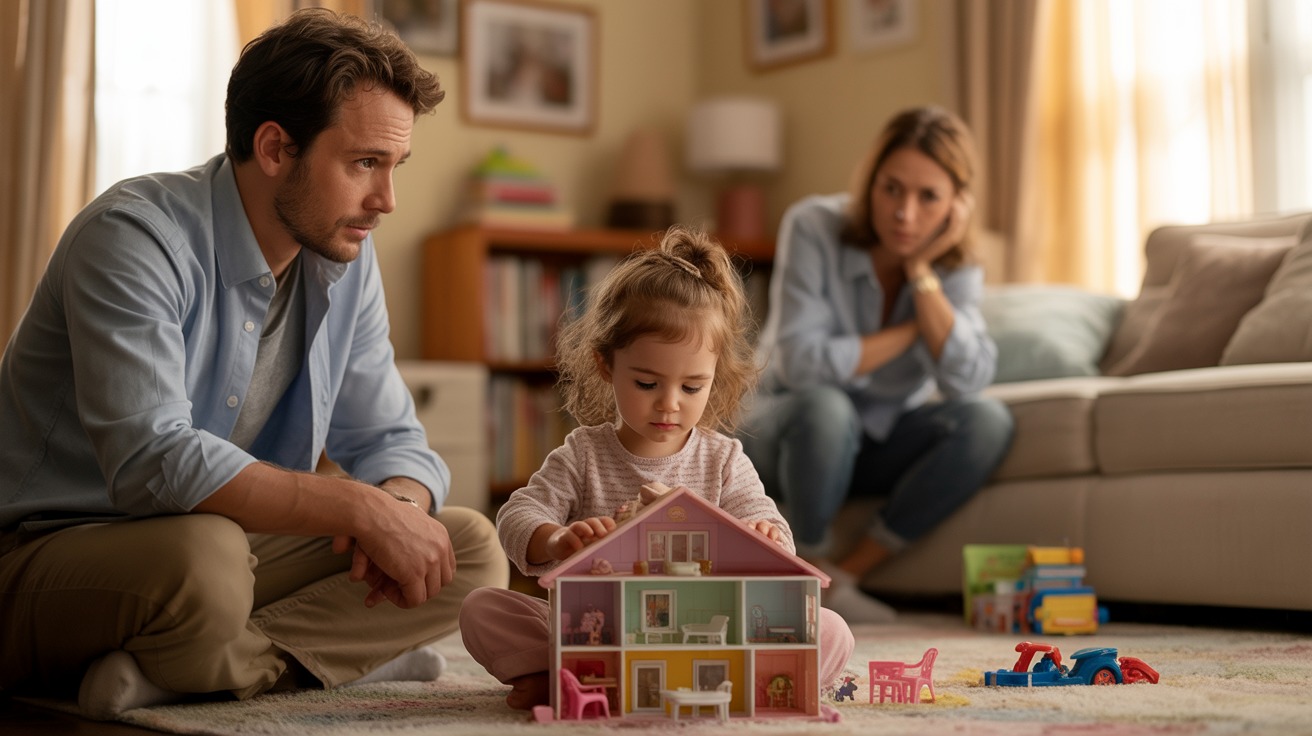 Father Struggles To Convince His Child He Lives At Home, Wife Calls Him Out For Expecting Too Much Father Struggles To Convince His Child He Lives At Home, Wife Calls Him Out For Expecting Too Much