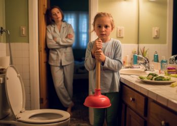 Mom Enforces A Hard Lesson After Her Kid’s Friend Clogs The Toilet For The Third Time