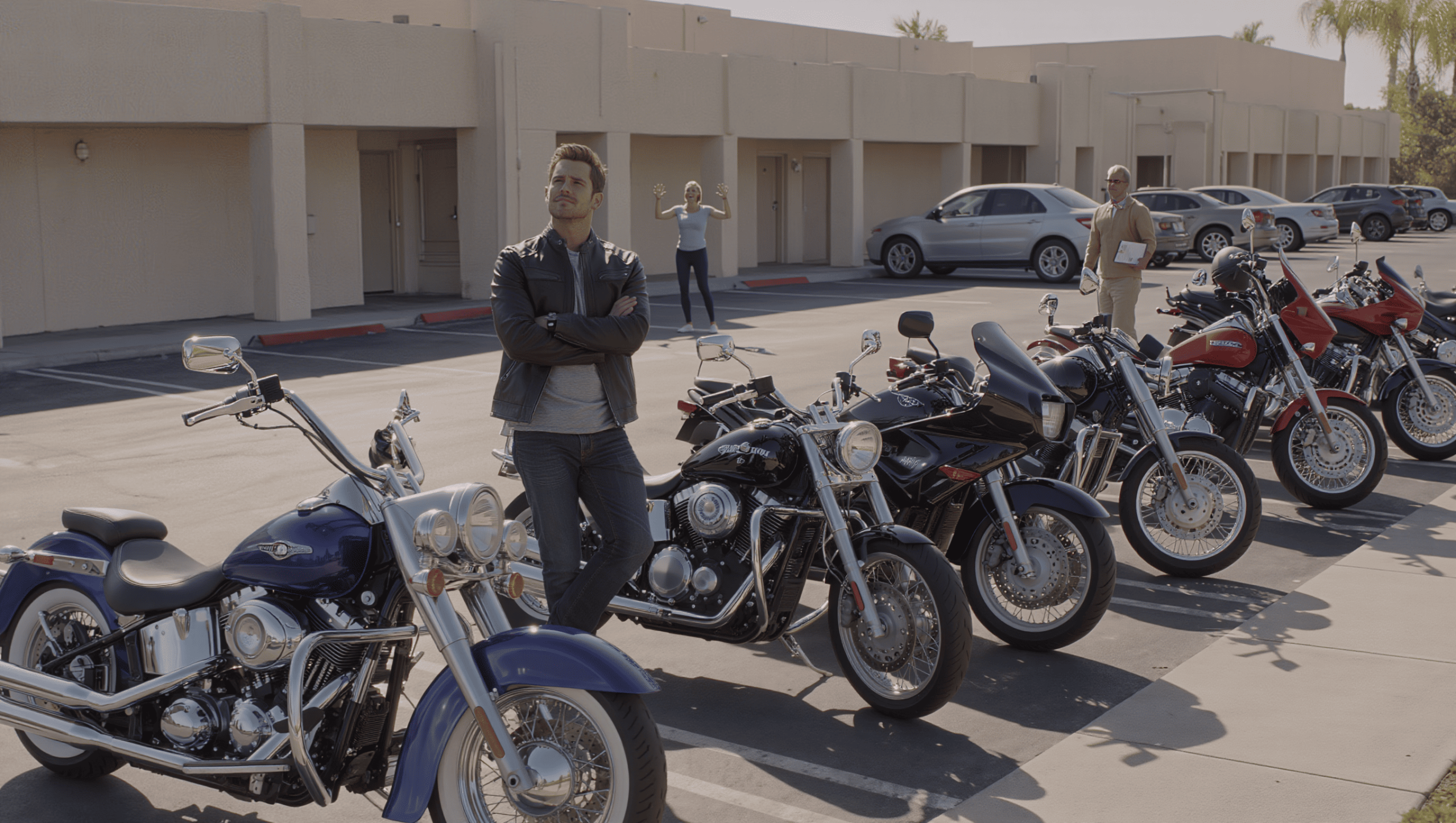 Karen Loses It Over 2 Motorcycles Sharing a Spot, So He Parks All 7 Separately