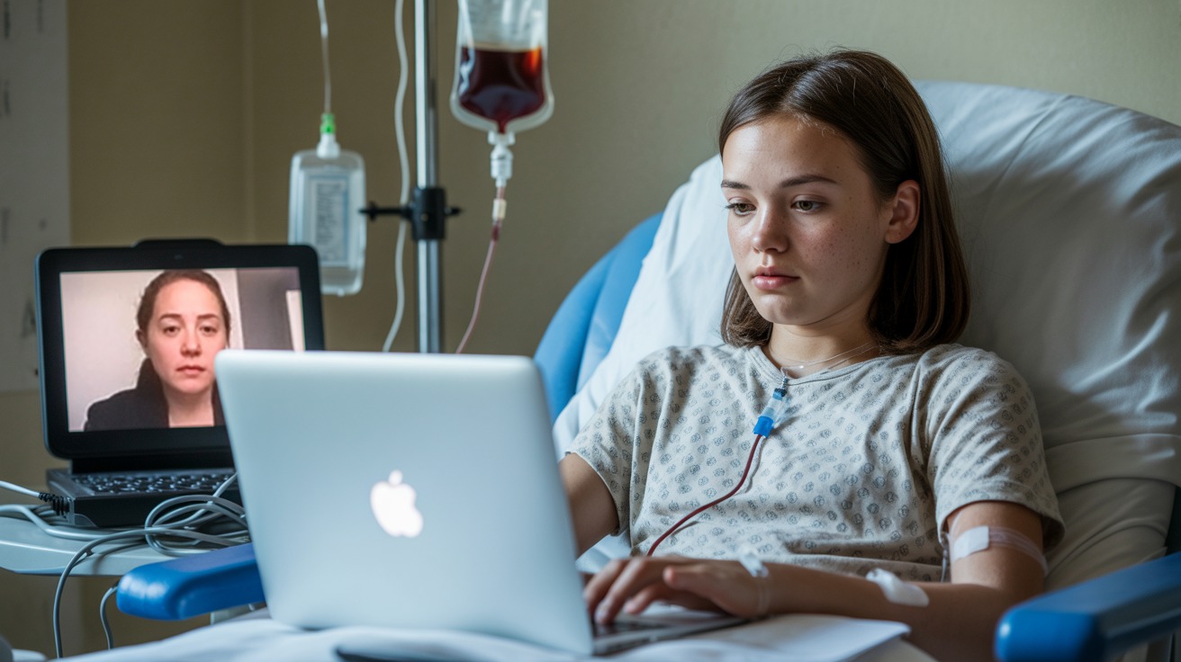 Teacher Forces Teen To Keep Camera On During Hospital Blood Transfusion, Then Calls Her “Unprofessional”