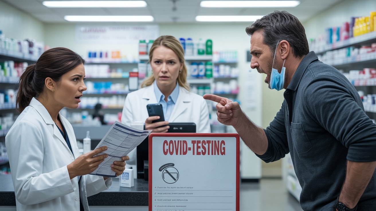 Customer Refuses To Listen About COVID Testing, Then Yells When Pharmacy Gives Him Exactly What He Paid For