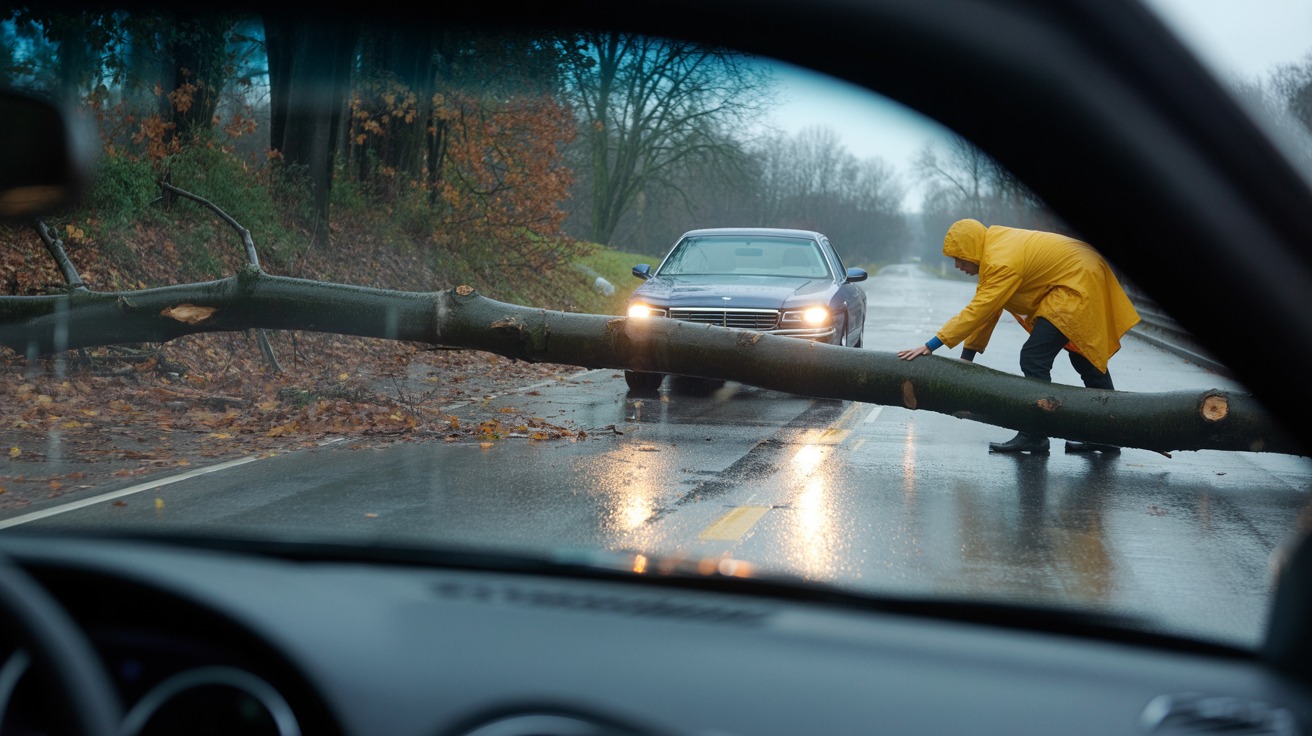 Driver Moves Fallen Tree Limb, And Teaches An Impatient Tailgater A Hilarious Lesson Driver Moves Fallen Tree Limb, And Teaches An Impatient Tailgater A Hilarious Lesson